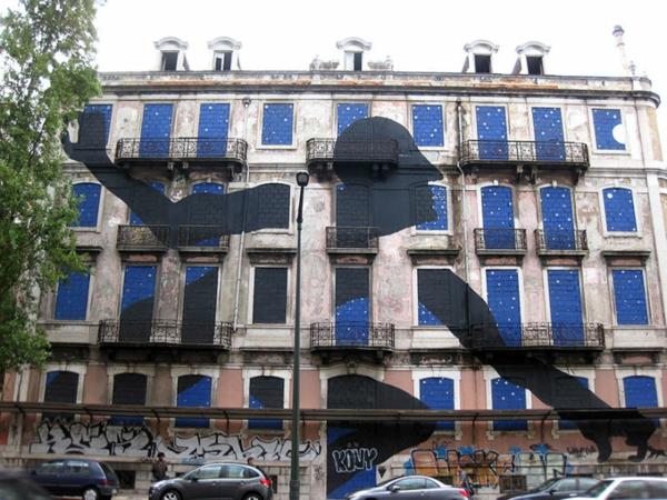 graffiti piirustus lissabon portugali