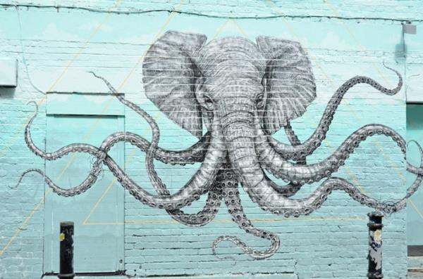 graffiti kuvat lontoo elephant octopus