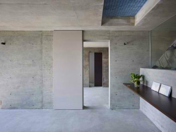harmaa kylmä sisustus minimalistinen idea betonitaustakuva