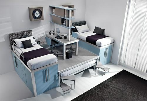harmaa lastenhuone design sisarukset ultramoderni