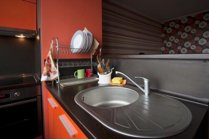kahvat keittiökaappeihin oranssi keittiökaapit käsittelee keittiön sisustusideoita