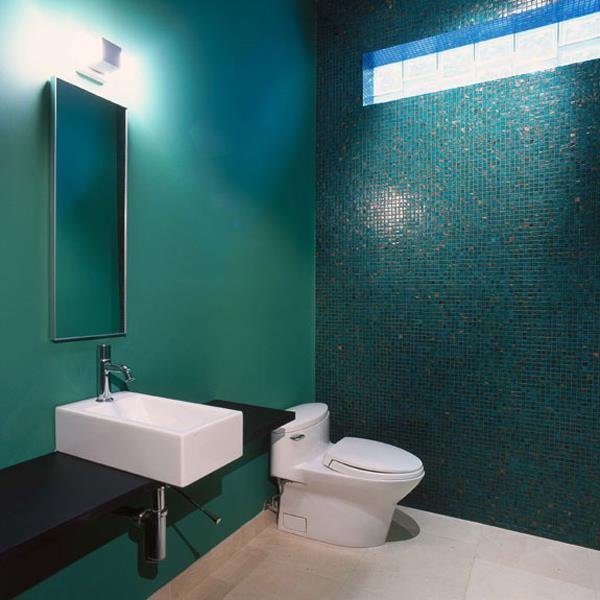 vihreä smaragdi moderni sisustus kylpyhuone peili laatat