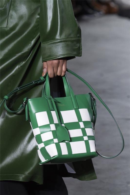 vihreä ja valkoinen malli - naisten laukut