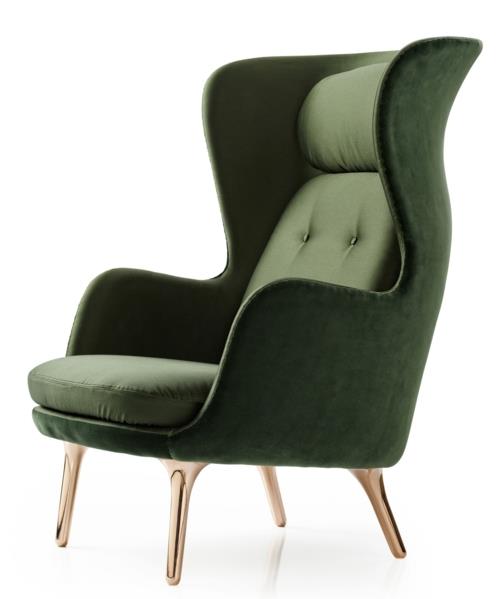 vihreät designtuolit ylellinen klassinen tummanvihreä