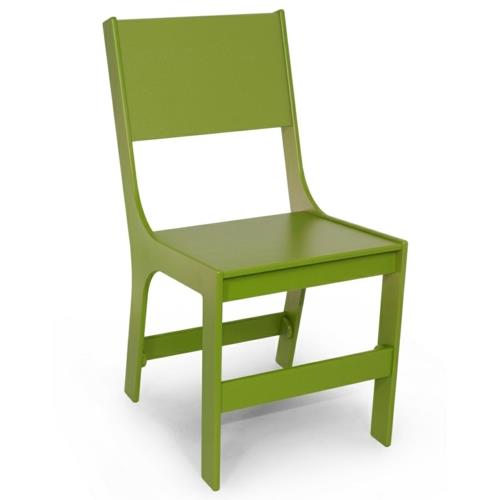 vihreät designtuolit ja nojatuolit, lakattu puu ruokapöydän tuoli