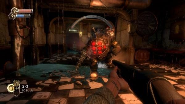 pelottavia pelejä bioshock pelattavuus