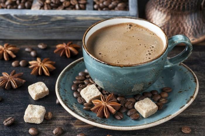 hyvää huomenta kahvi kahvi mausteet tähtianis ruskea sokeri