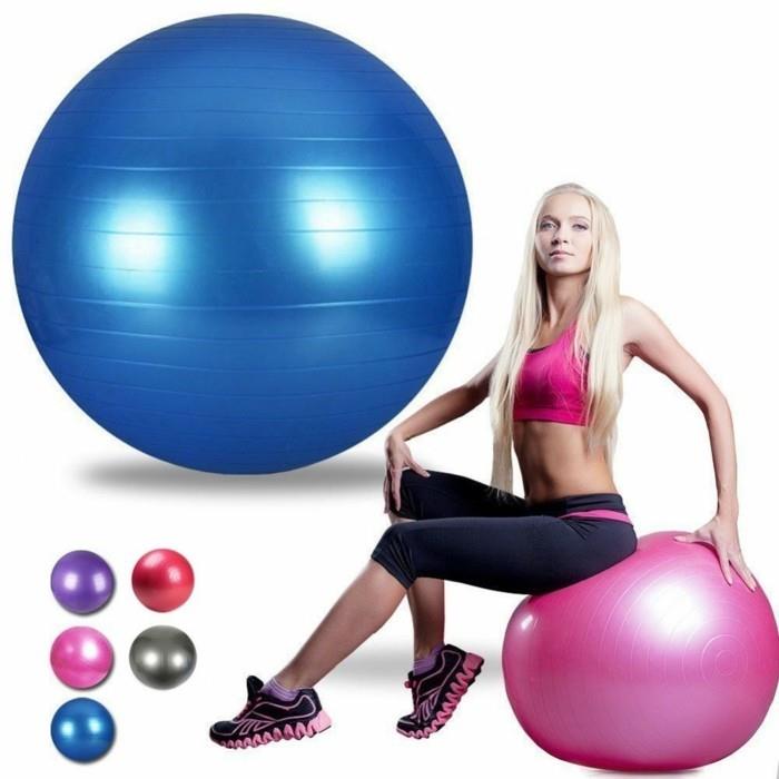 harjoituspallo pilatesball joogapallo vaaleanpunainen sininen