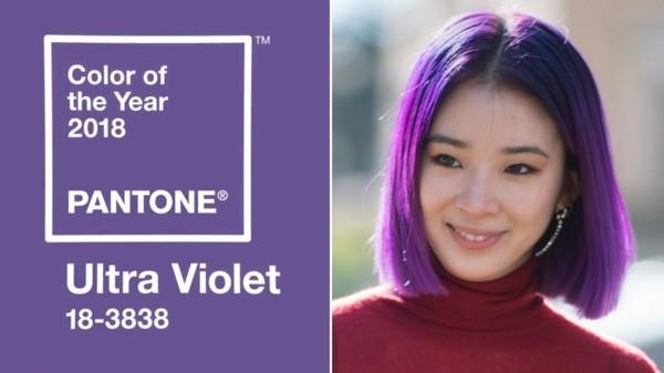hiusväri ultravioletti pantone väri 2018