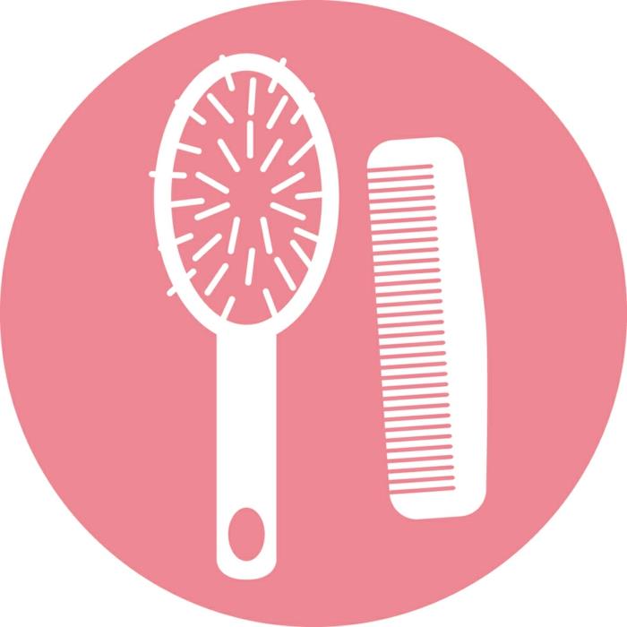 hiustenhoitovinkit shampoomaski sileä pitkä pitkä harja kampa