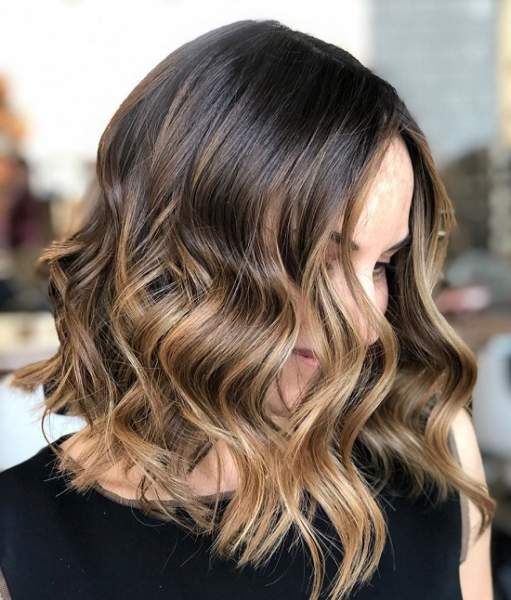 Bølget Balayage frisure