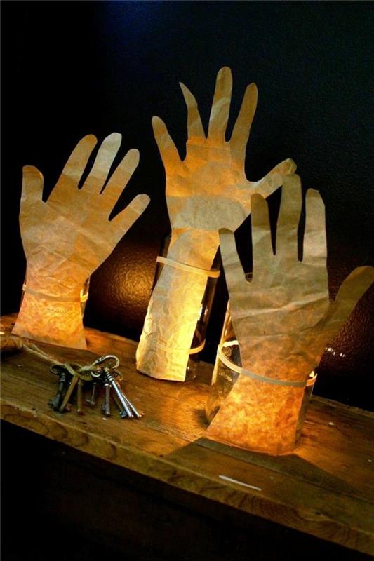 halloween tinker syksy sisustus diy koristelu ideoita paperi kädet