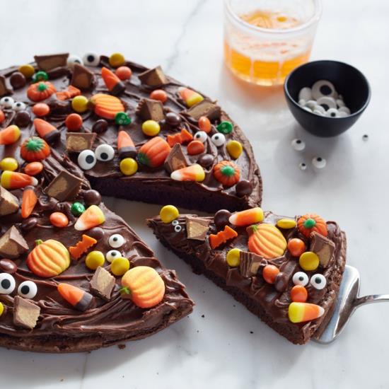 halloween browny pizza täytettä ideoita