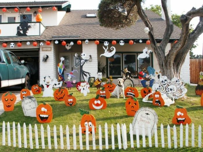 halloween sisustus diy hautakivet hauska paperi kurpitsat