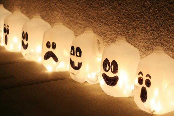 halloween -koristelu diy muoviset lyhdyt pelottavat kasvot