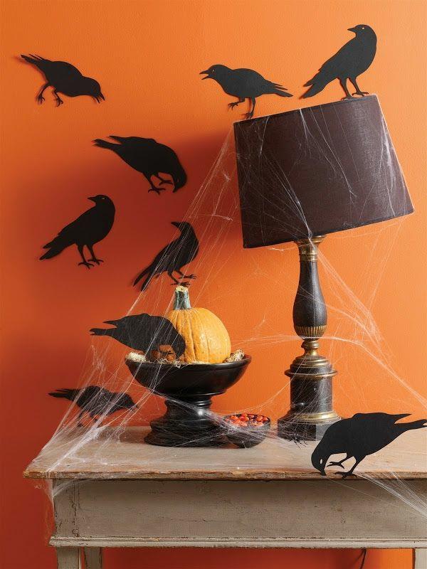 halloween -koristelu kurpitsa -seinämaali oranssi siniset varikset