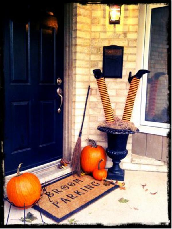halloween -sisustus tee se itse hauska kynnysmatto etuovi