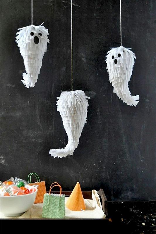 halloween koristelu itse tehdä hauskaa roikkuu haamu