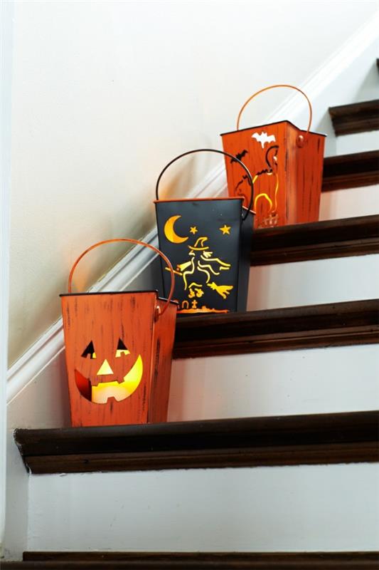 halloween ämpäri metallinen koriste tee se itse hauskoja portaita