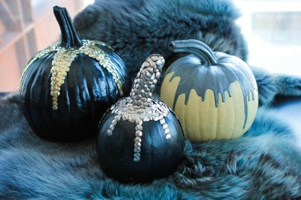 halloween -koristelu musta hopea kulta