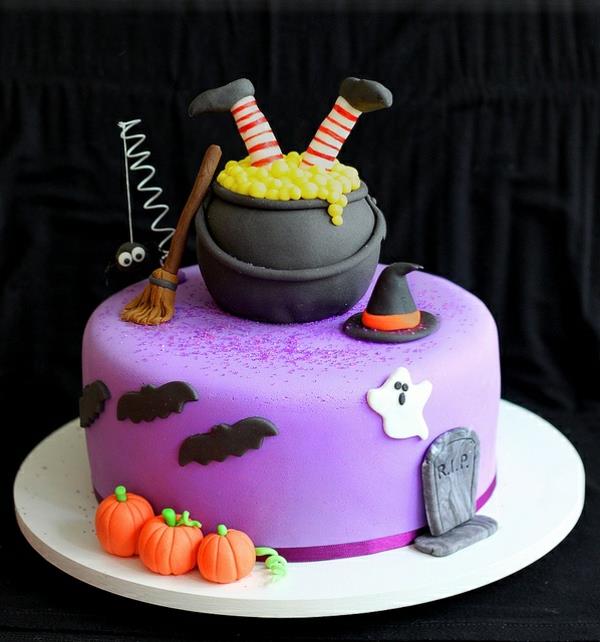 halloween ruoka leivonnaiset torttu kakku violetti yö