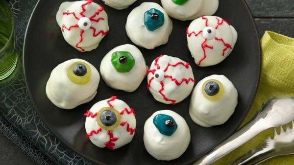 halloween -sormiruoka tee itsestäsi mascarpone -mustikoita