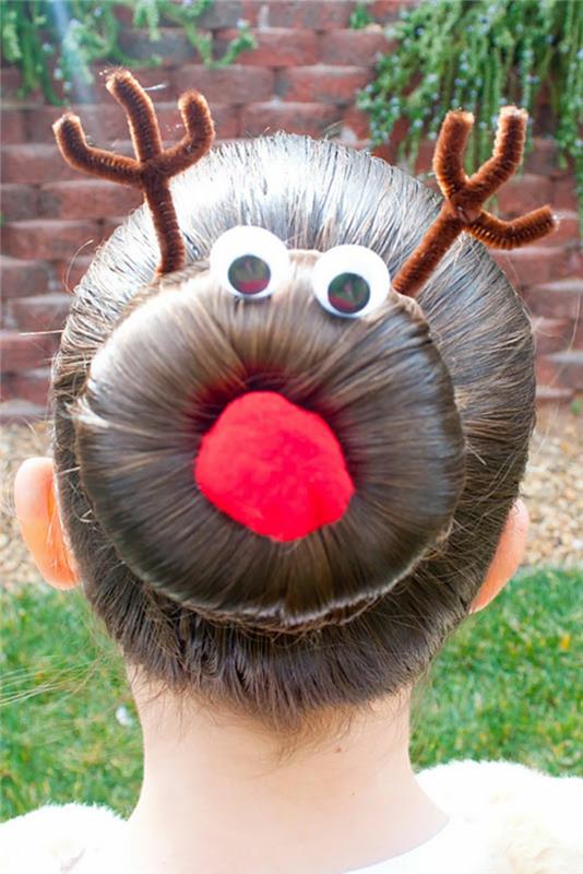 halloween kampaus tyttö updo halloween hirvi piste