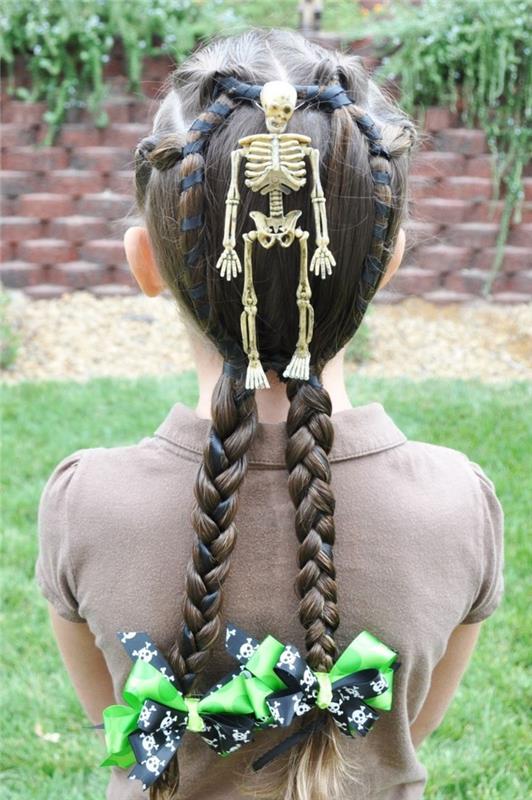 halloween -kampaukset tyttöjen luurangot punokset halloween -lasten puvut