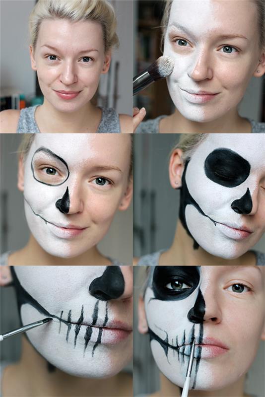 Halloween -kasvojen meikkausohjeet