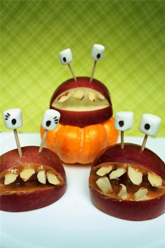 halloween ideoita omena hirviö herkullinen hauska