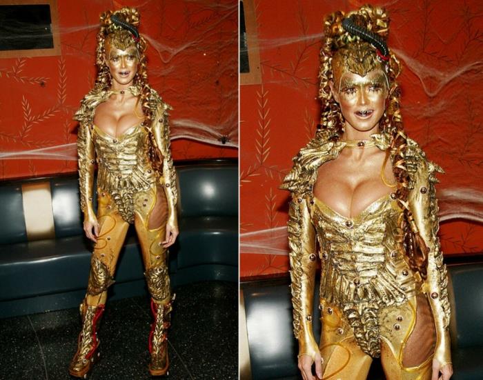 halloween puvut ideoita kulta keiju heidi klum 2003