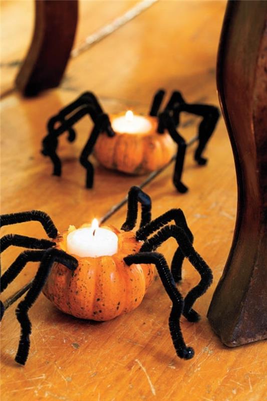 halloween kurpitsa veistämällä malli paha kurpitsa lyhty käsityö kynttilä koristelu