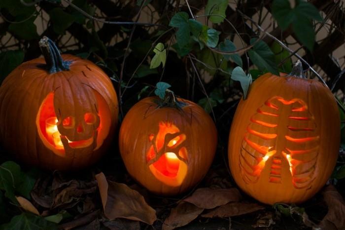 halloween kurpitsa veistämällä malli paha kurpitsa lyhty käsitöitä lasten kanssa