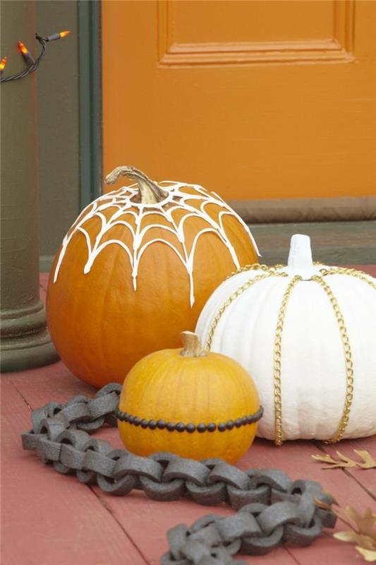ideoita halloween -kurpitsa -kurpitsan koristeluun