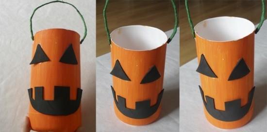 Halloween -lyhtypellava wc -rullien kanssa