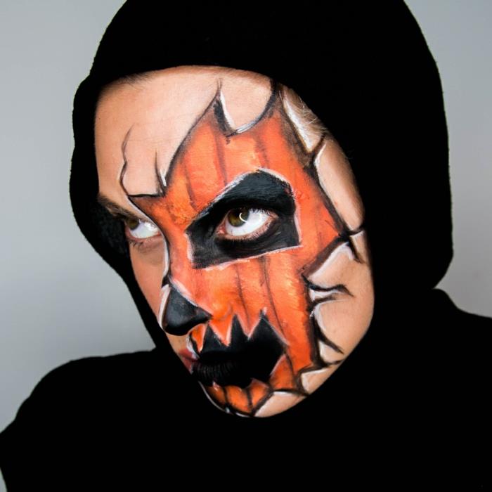 Halloween -naamarit Jack O 'Lantern meikki