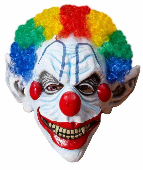 halloween -naamio klovni värinen peruukki punainen nenä halloween -juhla -asut