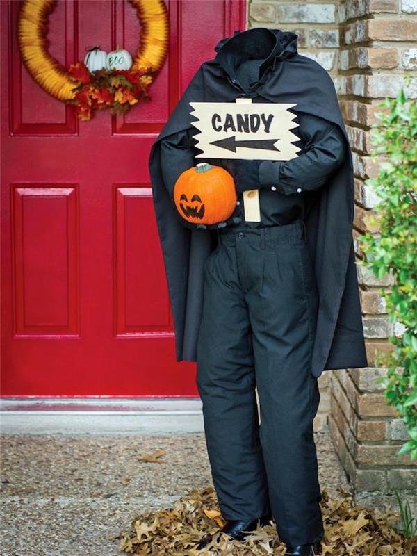 halloween -juhlan sisustus sisäänkäynnin ovi koristele kurpitsan oven seppele