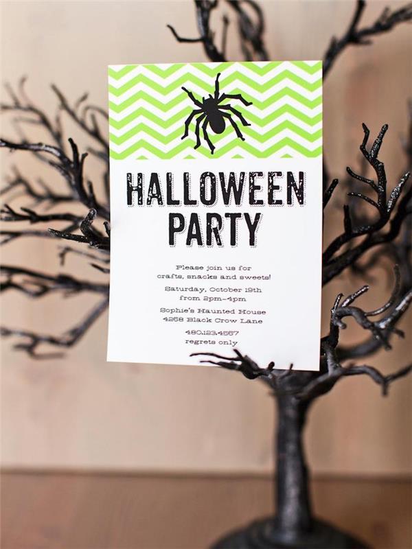 Halloween -juhlan sisustusideoita korteilla