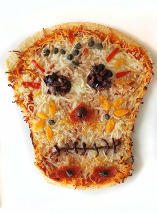 halloween -pizzan täytteiden ideoita kallo dia de muertos