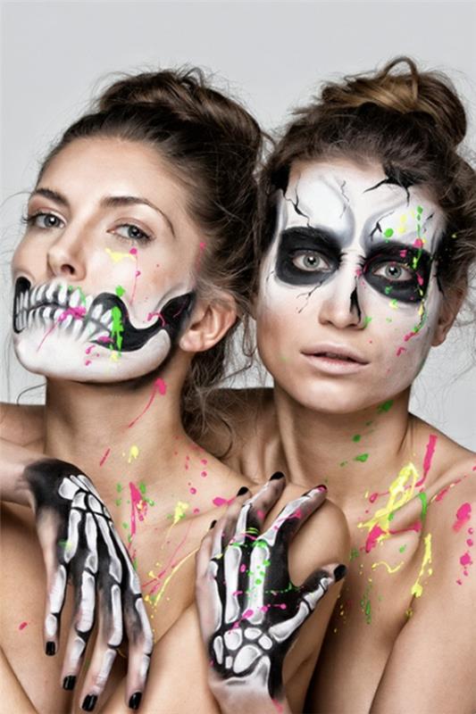 halloween-meikki zombie kammottava meikkivinkit raikkaat värit