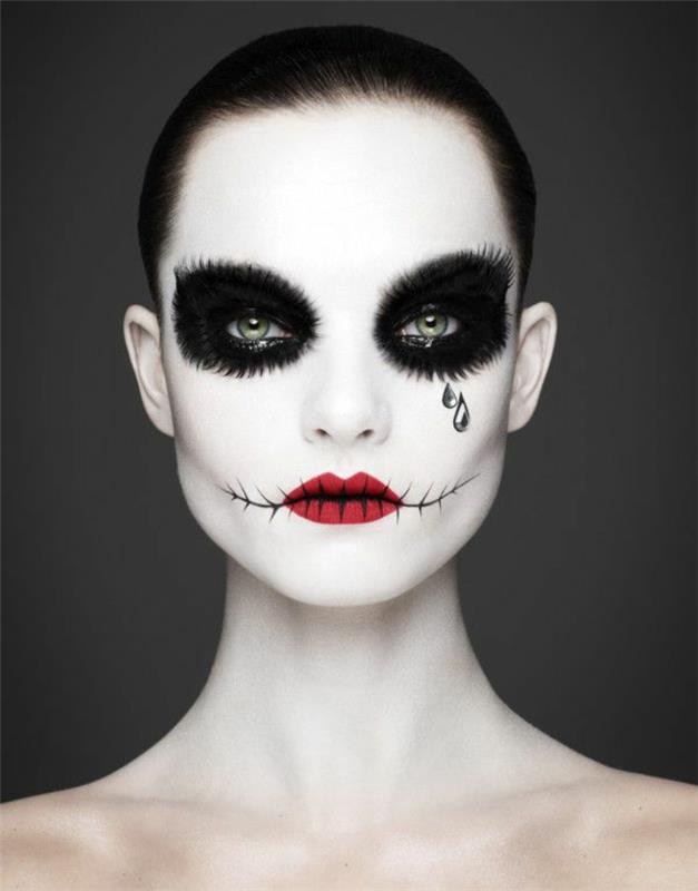 halloween-meikkiideoita naisten meikkiväreille
