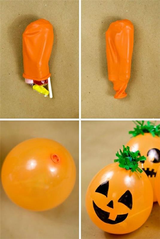Halloween makea tai hapan paketti oranssi ilmapallo luovia käsityöideoita