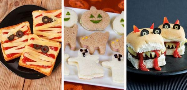 halloween -välipalaideoita leivän ja juuston kanssa