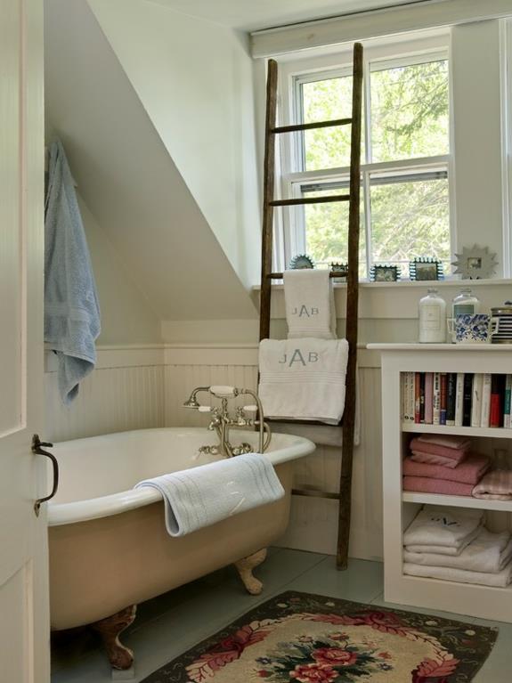 Pyyhe tikkaat puu makuuhuoneen huonekalut kylpyhuone sisustus maalaismainen
