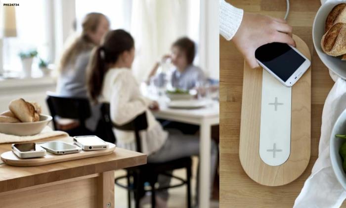 Lataa älypuhelimesi langattomasti langattomasti. Aamiainen ikea -huonekalut