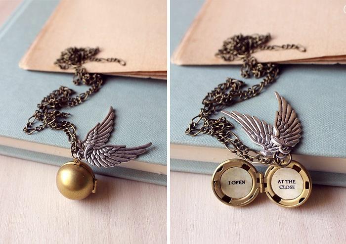 harry potter korut kaulakoru riipus spitz kulta hopea kotka