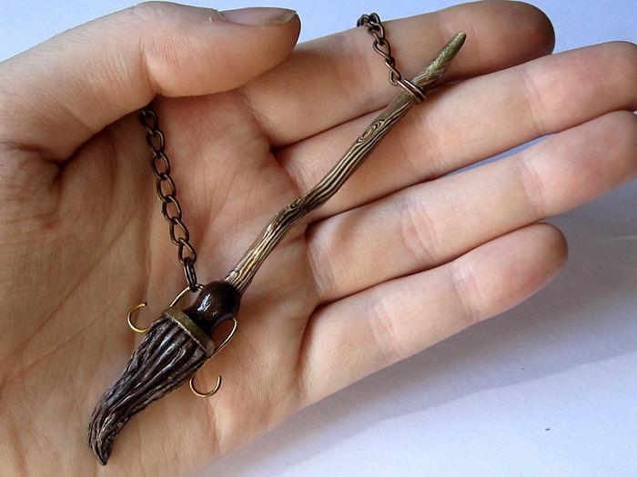 harry potter korut messinki kaulakoru riipus luuta