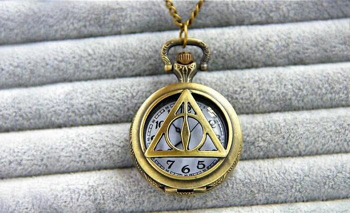 harry potter korut taskukello messinki kuoleman varjelukset