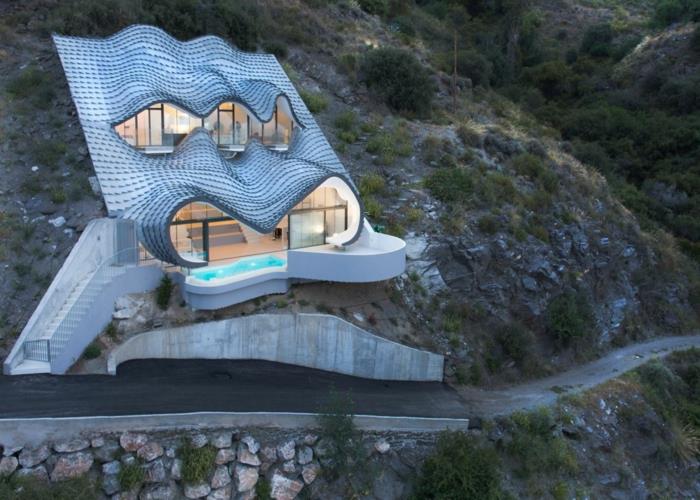 talo meren rannalla ostaa lohikäärme moderni arkkitehtuuri kiinteistöt espanja